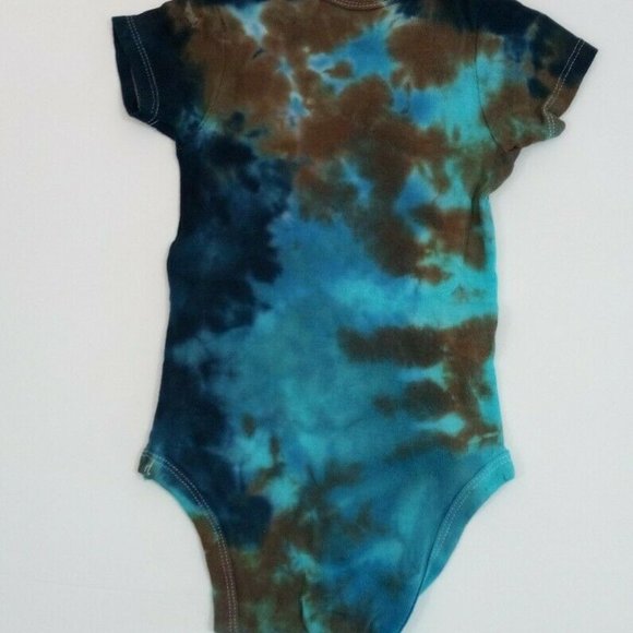 Hand Dyed Tie Dye Tee Cotton Jersey Snap One - Picture 2 of 3